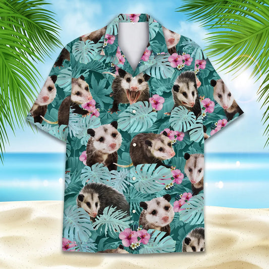 Hawaiian Shirt / Adults / S Tropical Opossum Unisex Hawaiian Shirt Aloha Shirt