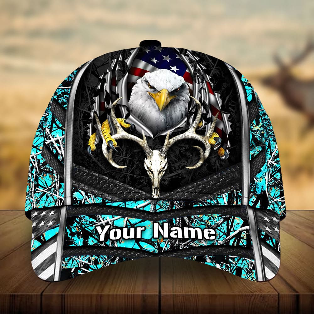 Premium Eagle Deer Hunting Personalized – Classic Cap