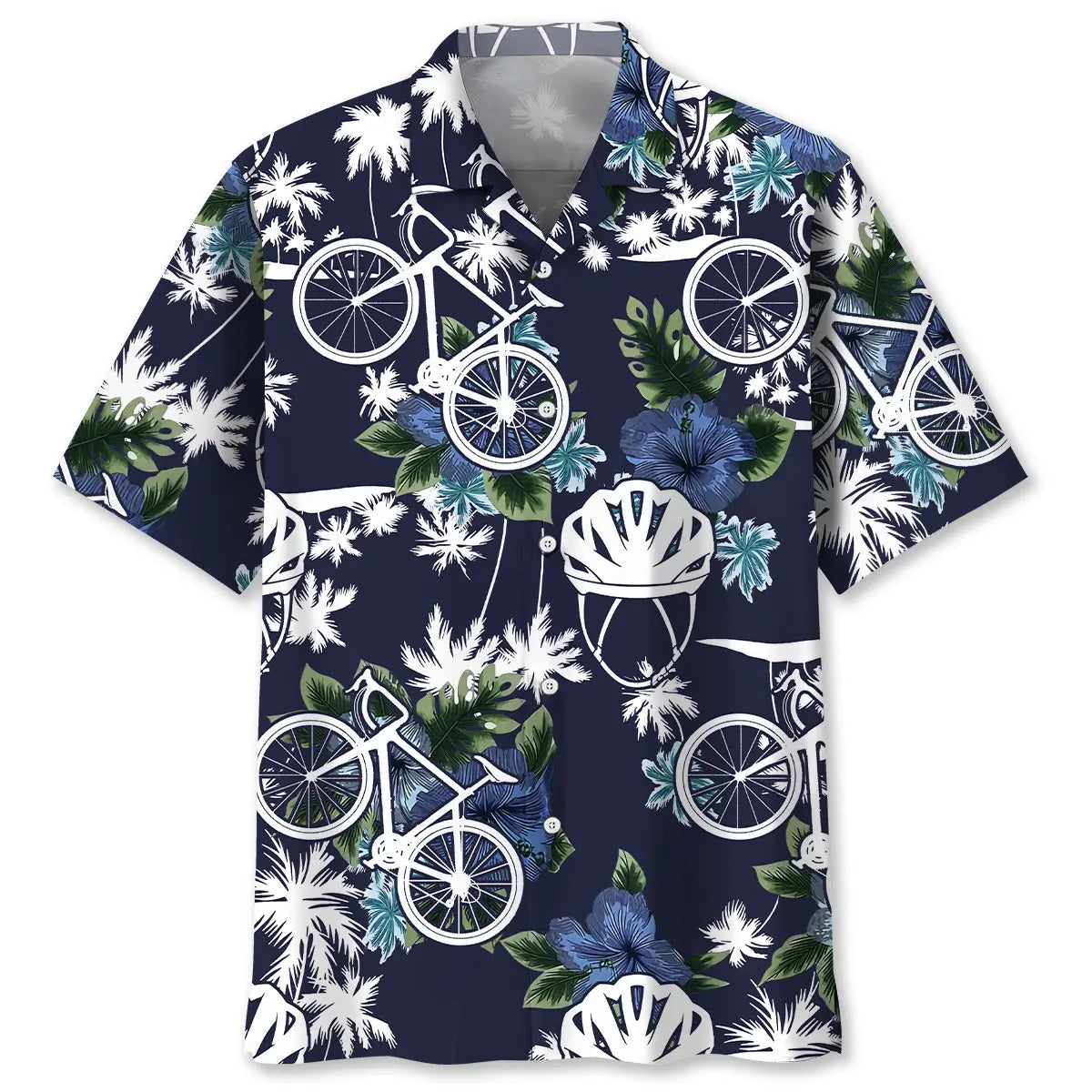 Hawaiian Shirt / Adults / S Cycling Blue Nature Hawaiian Shirt