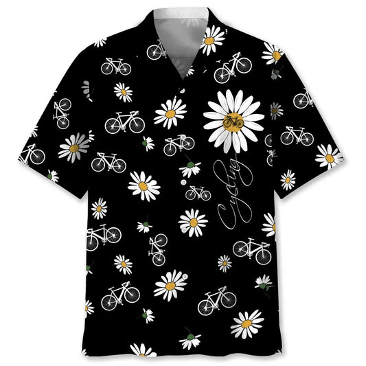 Hawaiian Shirt / Adults / S Cycling Daisy Hawaiian Shirt