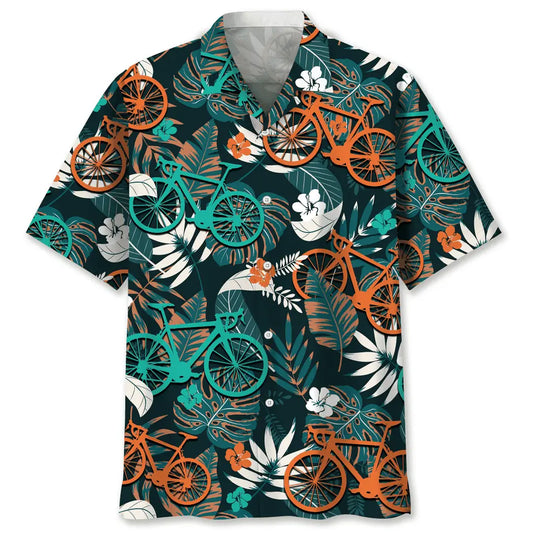 Hawaiian Shirt / Adults / S Cycling Flower Tropical Hawaiian Shirt