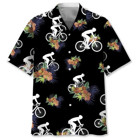 Hawaiian Shirt / Adults / S Cycling Hawaiian Nature Hawaiian Shirt