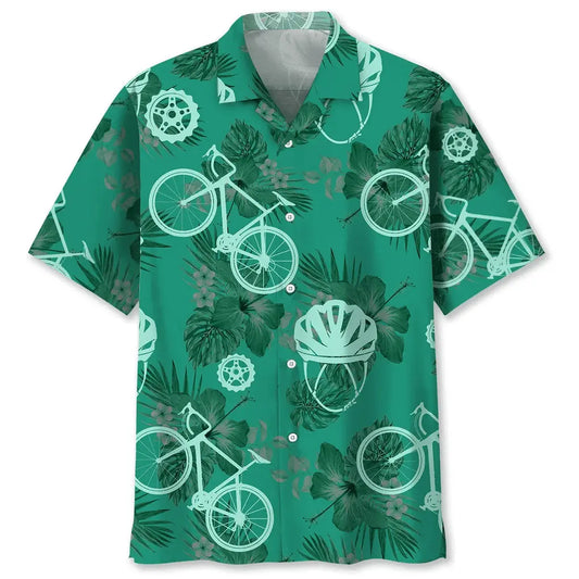 Hawaiian Shirt / Adults / S Cycling Kelly Green Hawaiian Shirt