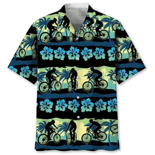 Hawaiian Shirt / Adults / S Cycling Nature Beach Hawaiian Shirt