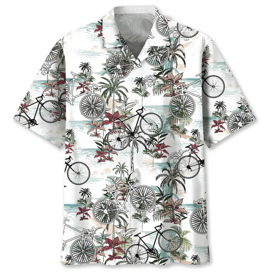 Hawaiian Shirt / Adults / S Cycling Nature Hawaiian Shirt