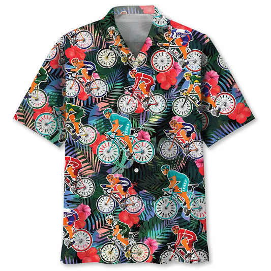Hawaiian Shirt / Adults / S Cycling Tropical Hawaiian Shirt