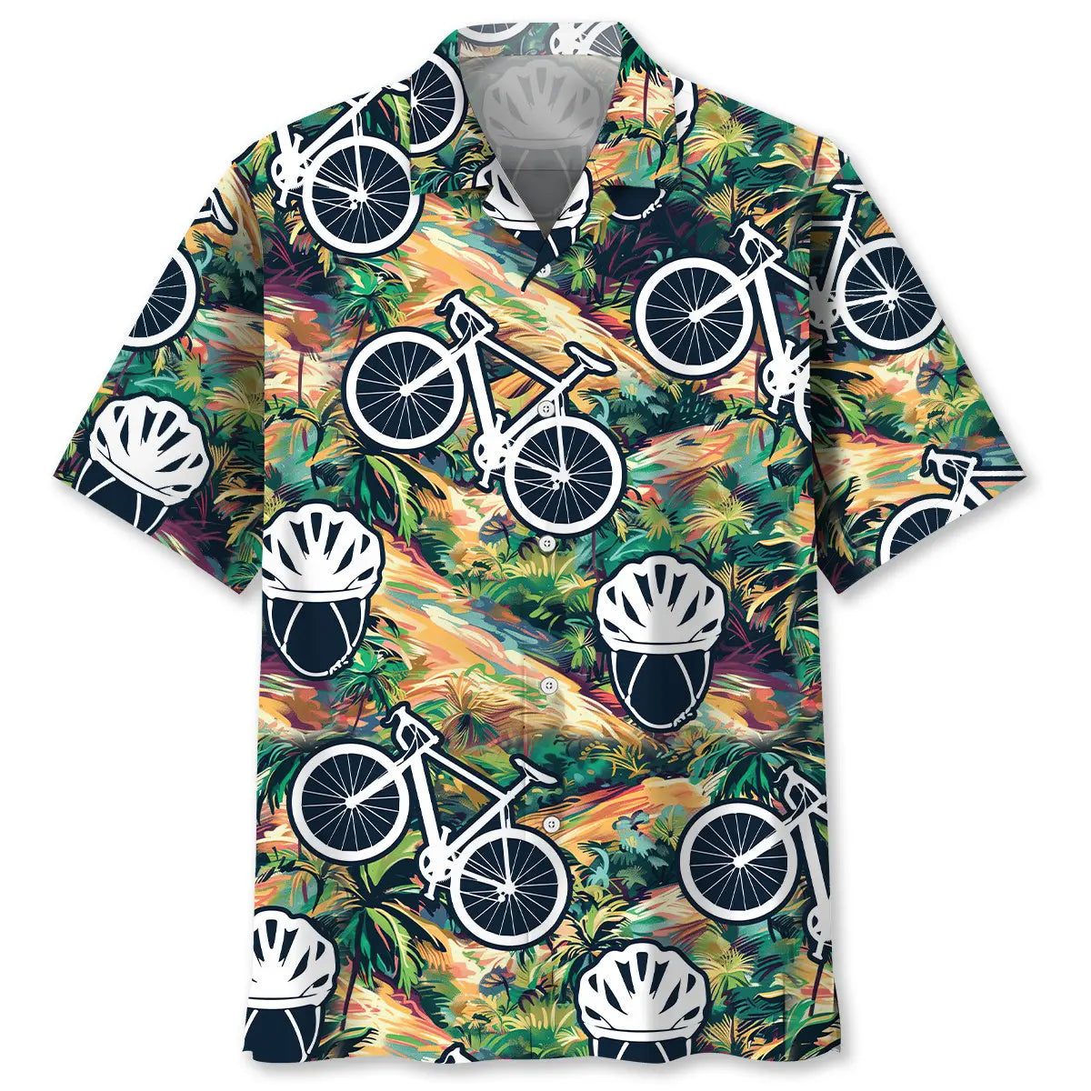 Hawaiian Shirt / Adults / S Cycling Tropical Terrain Hawaiian Shirt