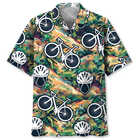 Hawaiian Shirt / Adults / S Cycling Tropical Terrain Hawaiian Shirt