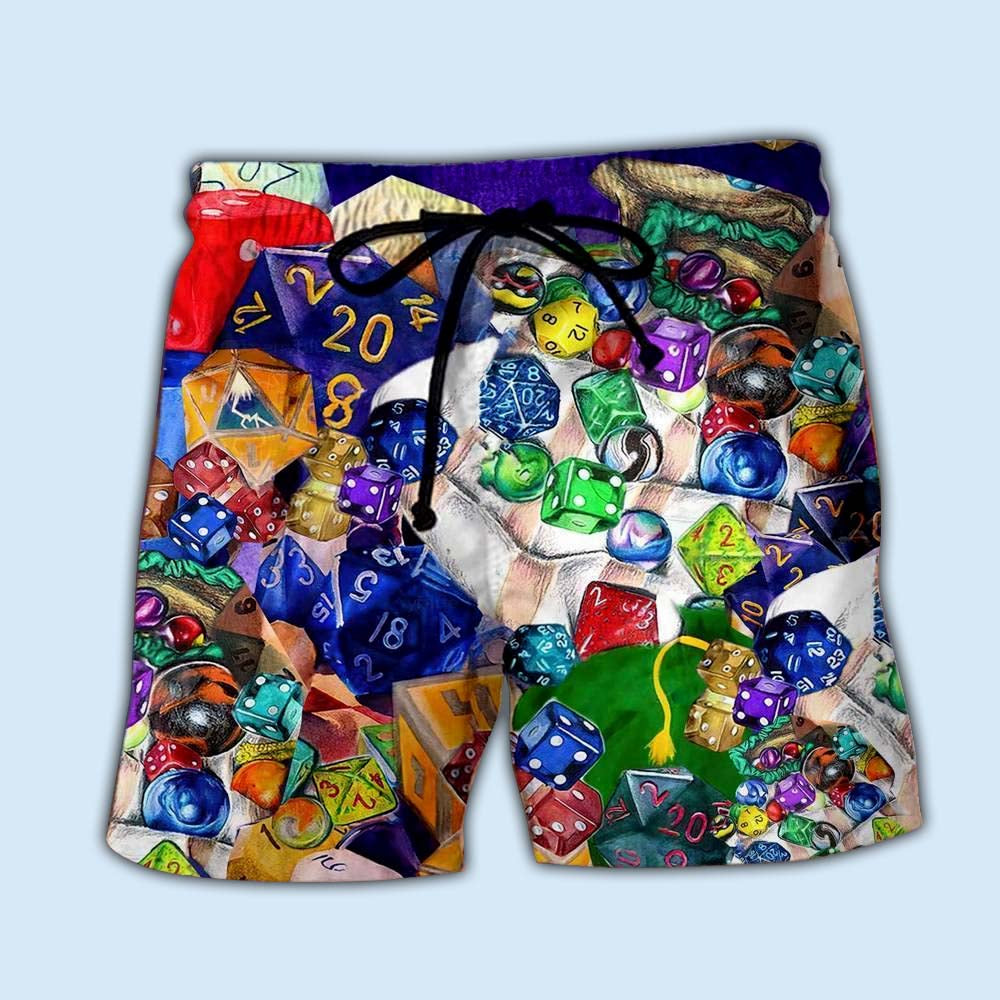 D20 Dice Wisdom Fantasy – Beach Short