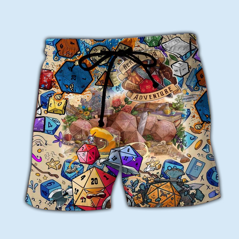 D20 Twinkle Ready For Adventure - Beach Short