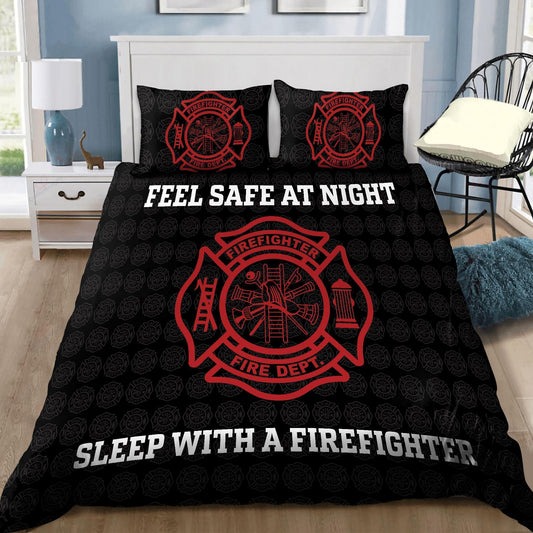 Firefighter Safety Pride Bedding Cover For Firefighter Bedroom Decor