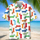 Dachshund Hawaii Funny Hawaiian Shirt