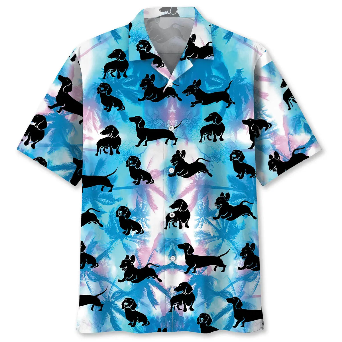Hawaiian Shirt / Adults / S Dachshund Neon Tropical Hawaiian Shirt