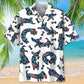 Dachshund Seamless Tropical Pattern Hawaiian Shirt