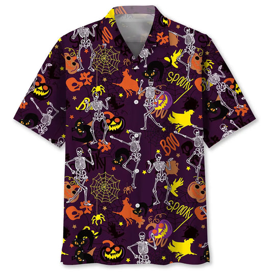 Hawaiian Shirt / Adults / S Dancing Skeleton Halloween Hawaiian Shirt