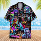 Hawaiian Shirt / Adults / S Neon Bowling Cat Unisex Hawaiian Shirt Aloha Shirt