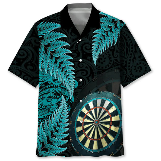 Hawaiian Shirt / Adults / S Dart Polynesian Blue Happiness Hawaiian Shirt