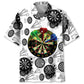 Hawaiian Shirt / Adults / S Darts Black White Hawaiian Shirt