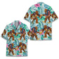 Bigfoot American Flag Unisex Hawaiian Shirt Aloha Shirt