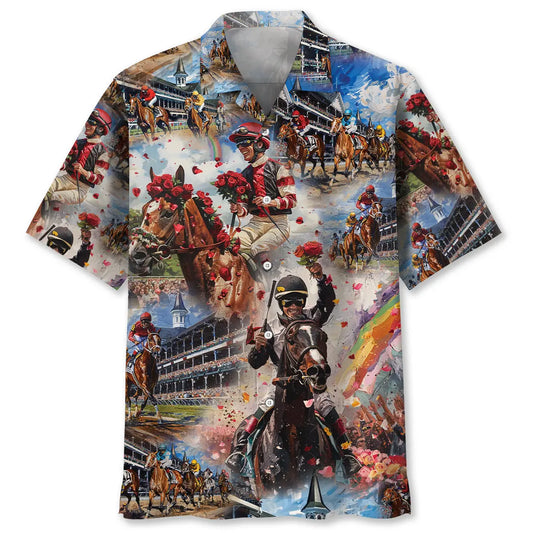 Hawaiian Shirt / Adults / S Derby Horse Racing Winner Hawaiian Shirt
