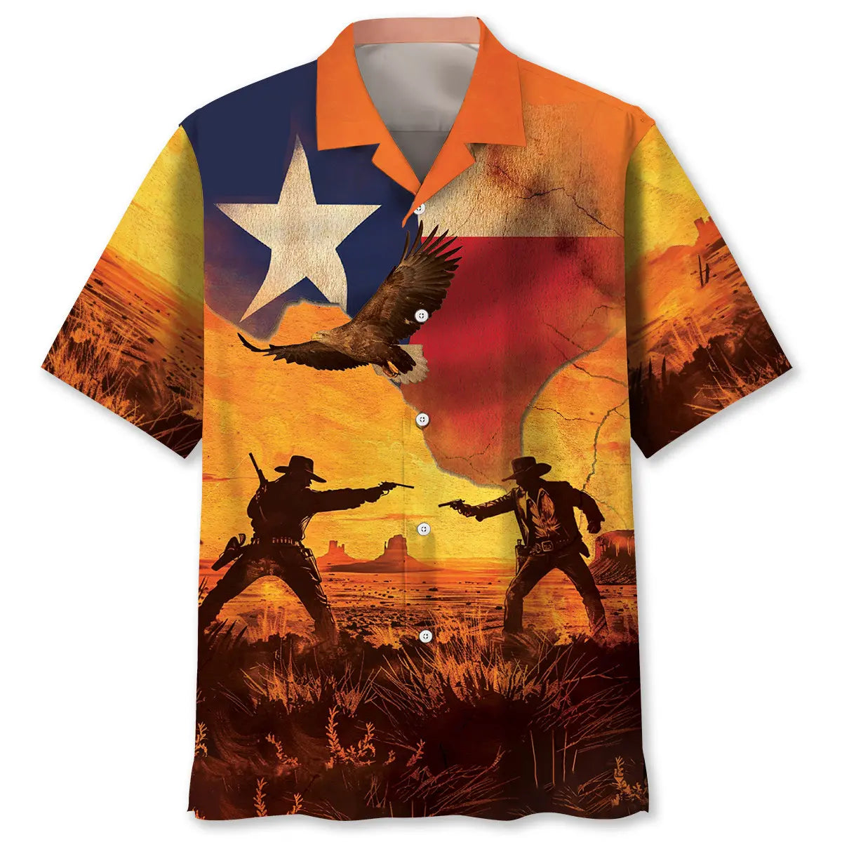 Hawaiian Shirt / Adults / S Desert Cowboy Duel Hawaiian Shirt