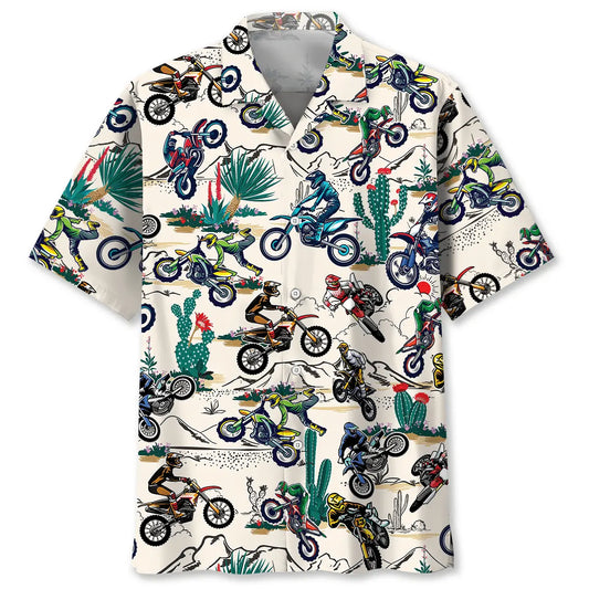 Hawaiian Shirt / Adults / S Desert Dirt Bike Racing Hawaiian Shirt