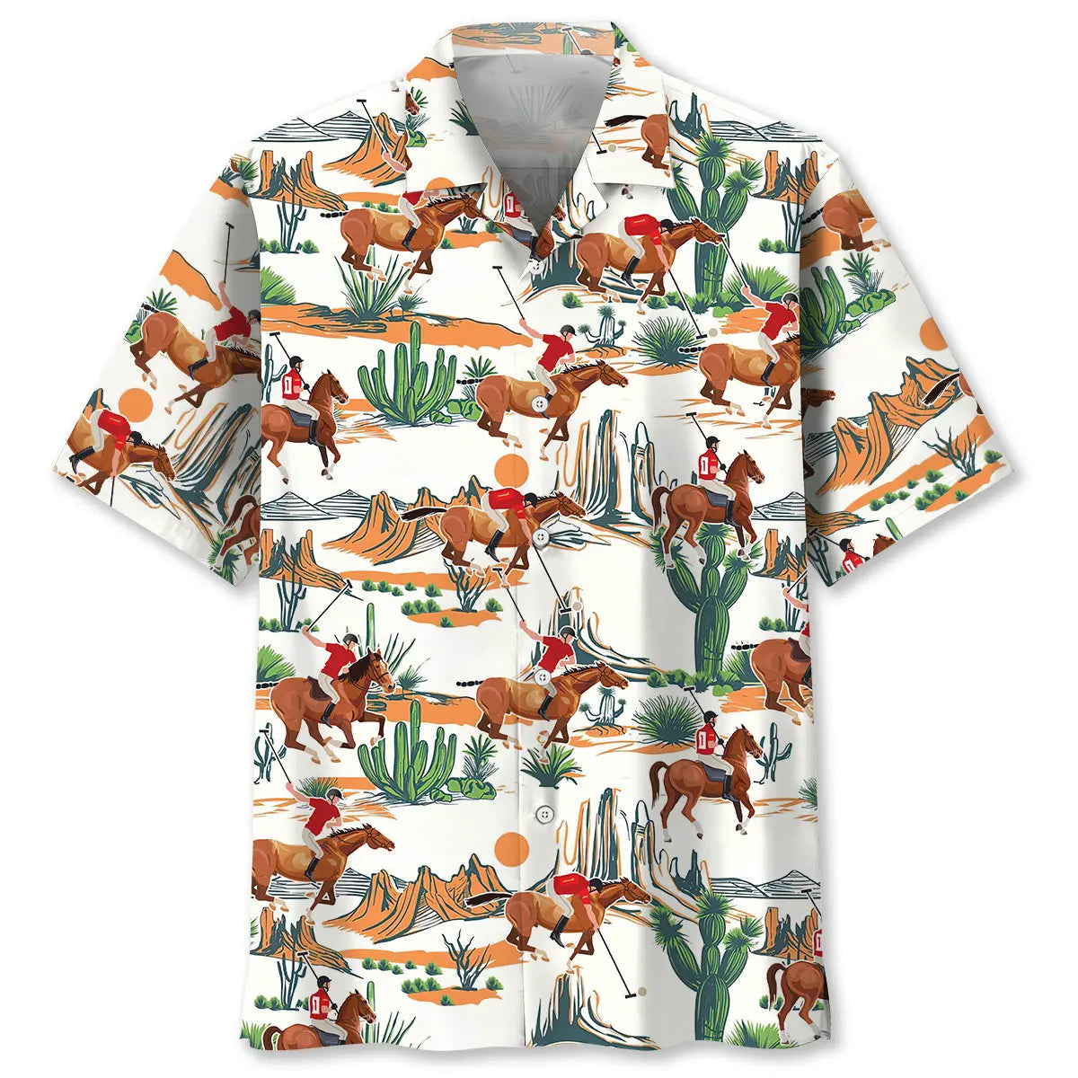 Hawaiian Shirt / Adults / S Desert Horse Polo Sport Hawaiian Shirt