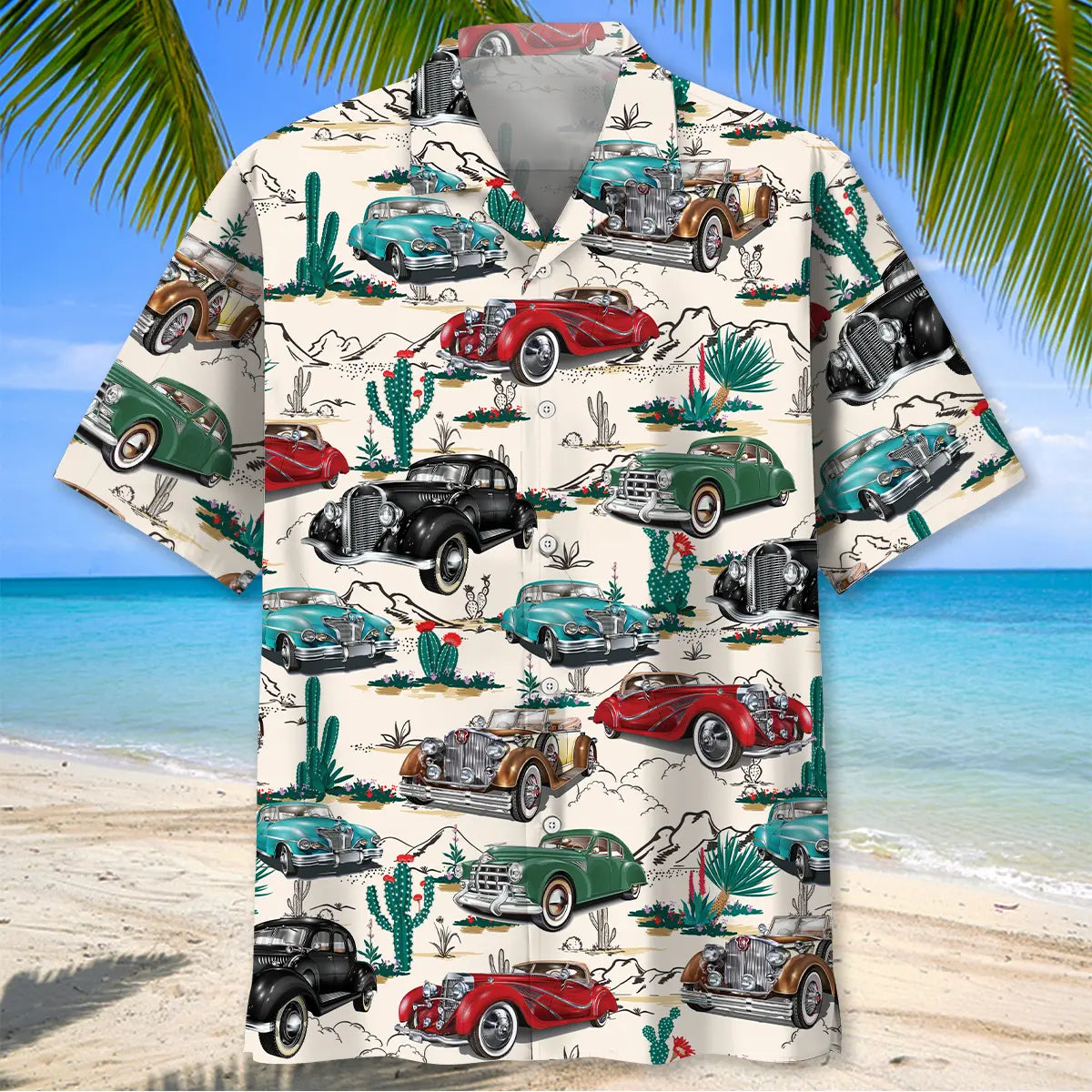 Desert Hot Rod Classic Car Hawaiian Shirt