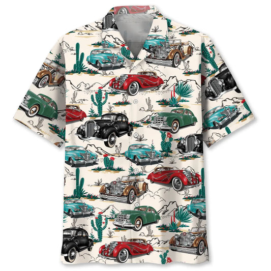 Hawaiian Shirt / Adults / S Desert Hot Rod Classic Car Hawaiian Shirt
