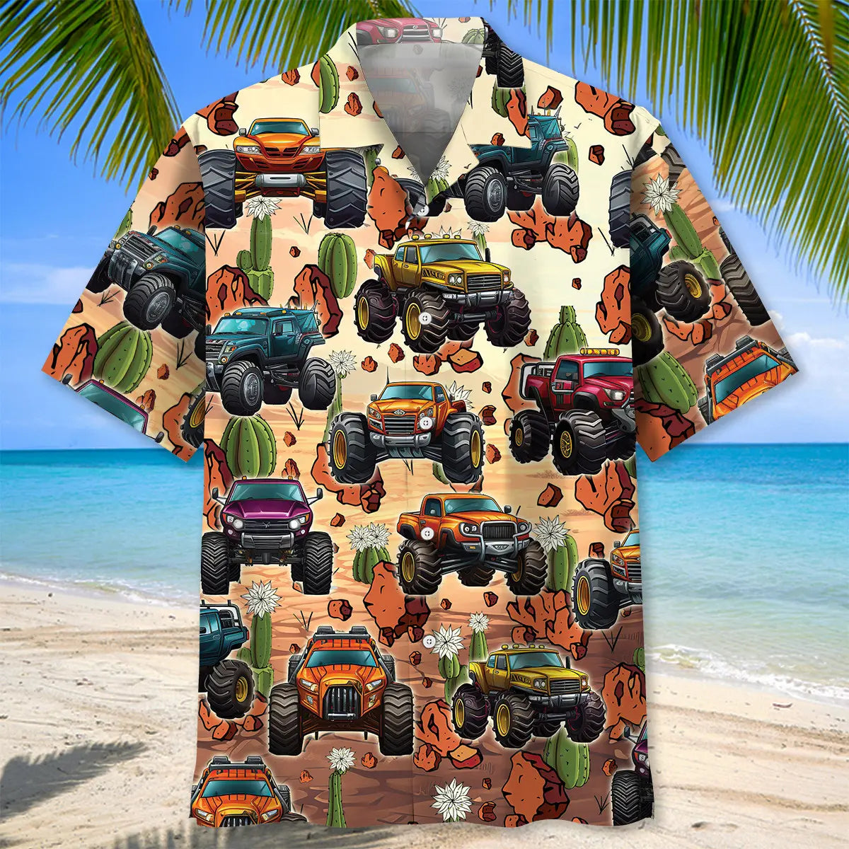 Desert Monster Truck Hawaiian Shirt