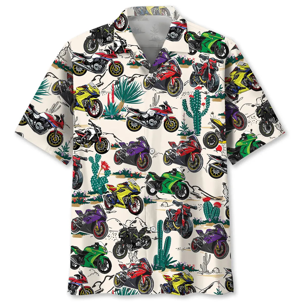 Hawaiian Shirt / Adults / S Desert Motorcycle Racing Hawaiian Shirt