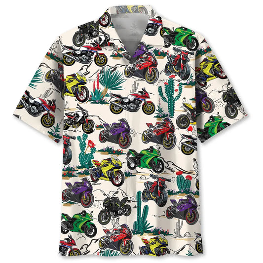 Hawaiian Shirt / Adults / S Desert Motorcycle Racing Hawaiian Shirt