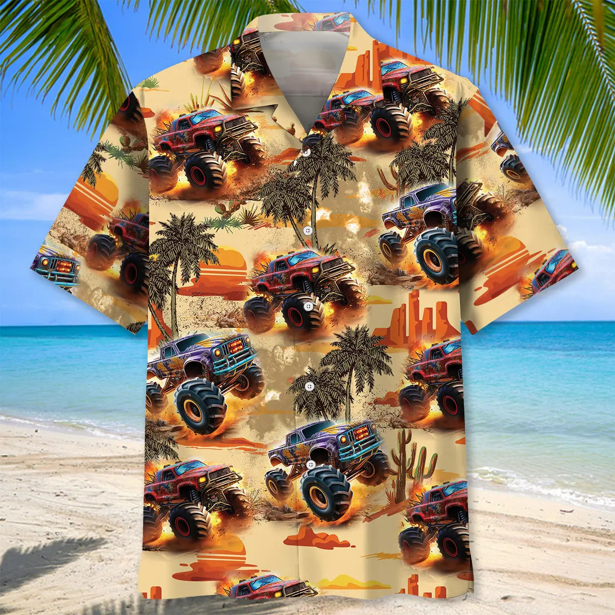 Desert Sahara Monster Truck Hawaiian Shirt