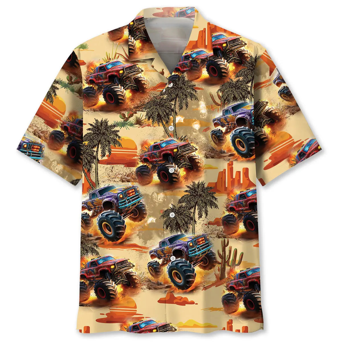 Hawaiian Shirt / Adults / S Desert Sahara Monster Truck Hawaiian Shirt