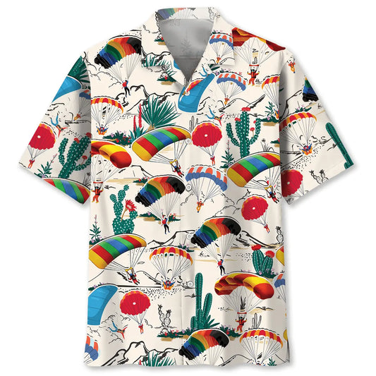 Hawaiian Shirt / Adults / S Desert Sky Diving Hawaiian Shirt