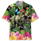 Hawaiian Shirt / Adults / S Dinosaur Tropical Flowers Hawaiian Shirt