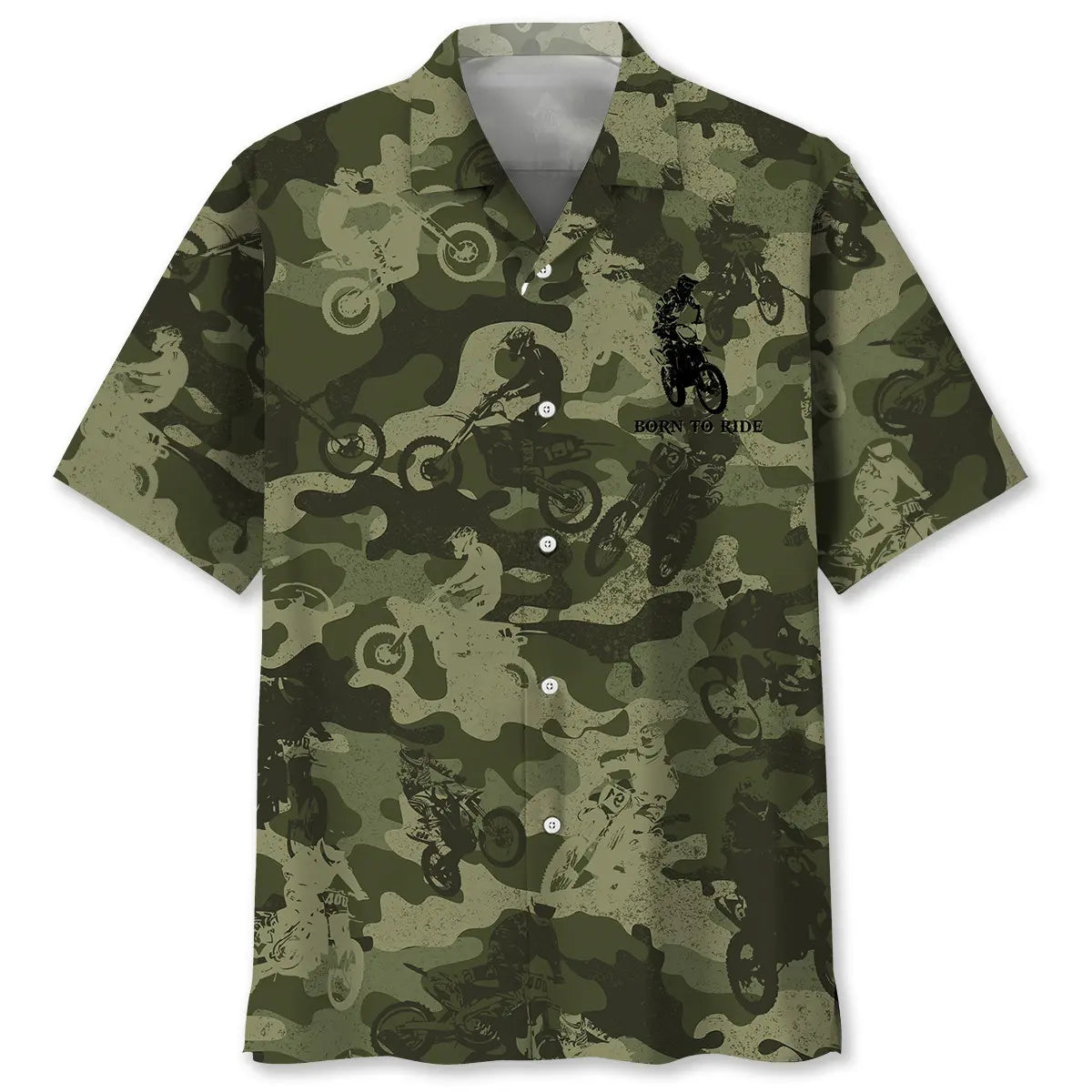 Hawaiian Shirt / Adults / S Dirt Bike Camouflage Hawaiian Shirt