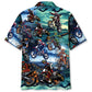 Dirt Bike Halloween Race Track Hawaiian Shirt