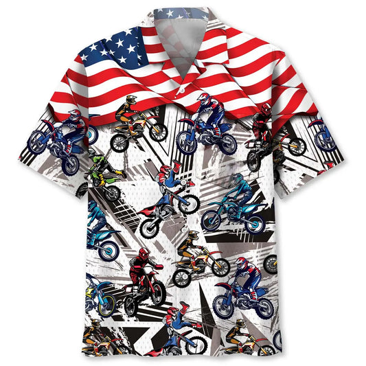 Hawaiian Shirt / Adults / S Dirt Bike Racing Hawaiian Shirt Pocket