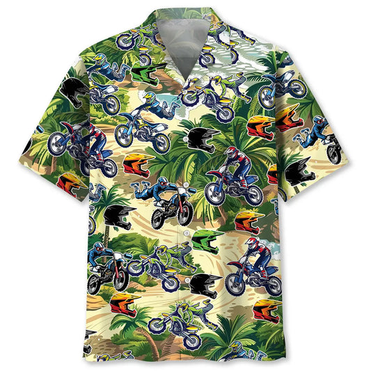 Hawaiian Shirt / Adults / S Dirt Bike Tropical Terrain Hawaiian Shirt