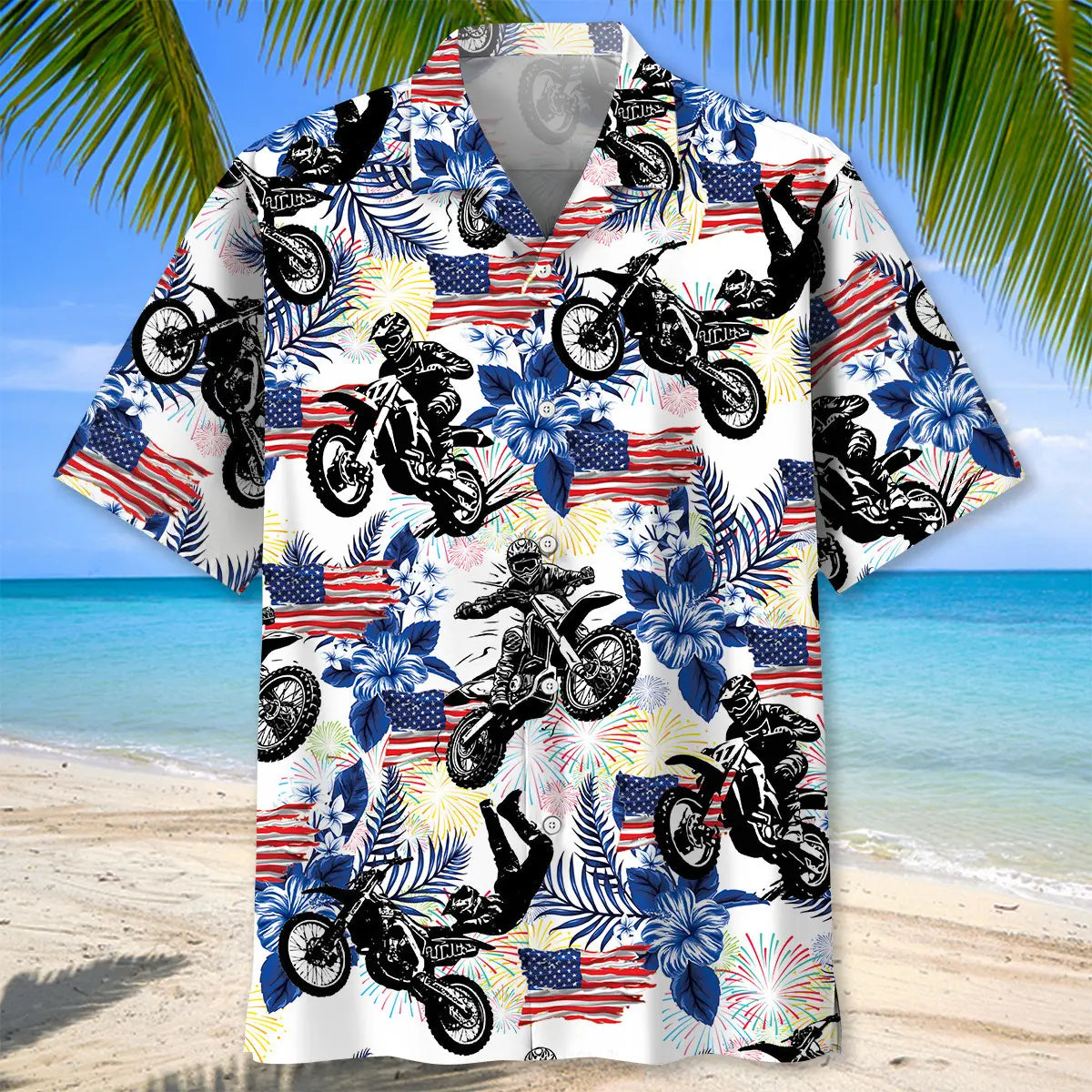 Dirt Bike USA Hawaiian Shirt