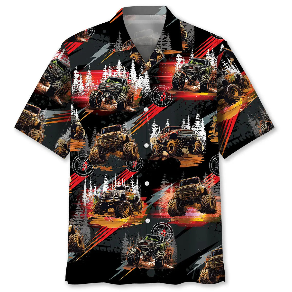 Hawaiian Shirt / Adults / S Dirt Monster Truck Hawaiian Shirt