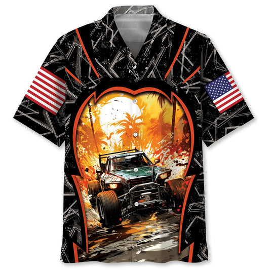 Hawaiian Shirt / Adults / S Dirt Track Quarter Midget Car Racing Hawaiian Shirt