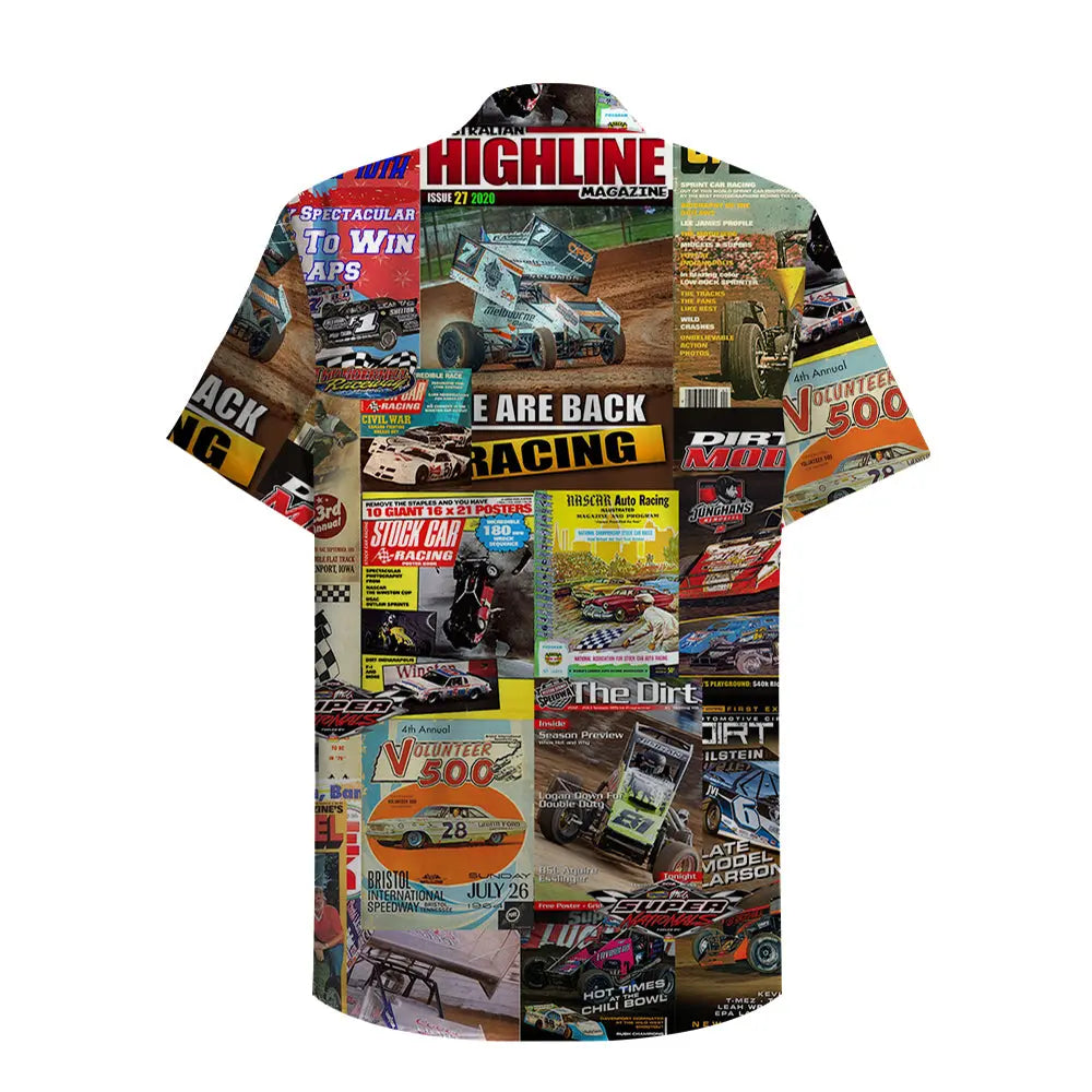 Dirt Track Racing Magazine Unisex Hawaiian Shirt Aloha Shirt