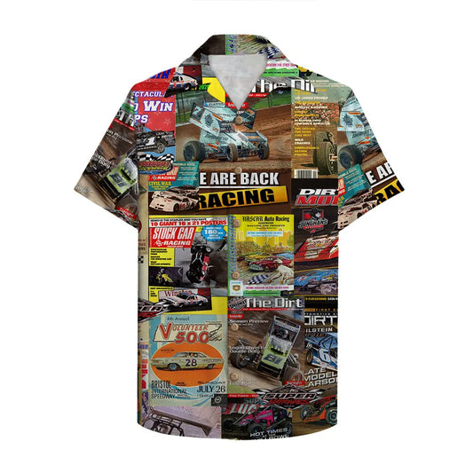 Hawaiian Shirt / Adults / S Dirt Track Racing Magazine Unisex Hawaiian Shirt Aloha Shirt