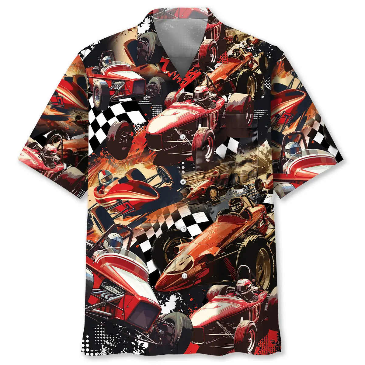 Hawaiian Shirt / Adults / S Dirt Track Racing Sprint Car Hawaiian Shirt