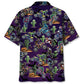 Dirtbikes With Haunted Cactus &amp; Pumpkins Art Hawaiian Shirt
