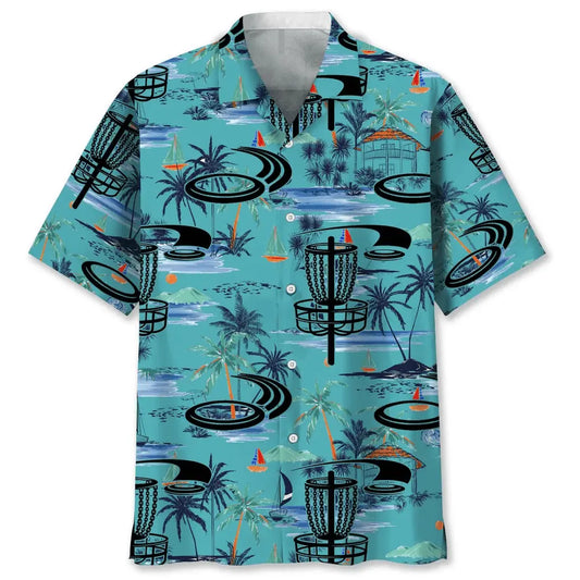 Hawaiian Shirt / Adults / S Disc Golf Beach Hawaiian Shirt