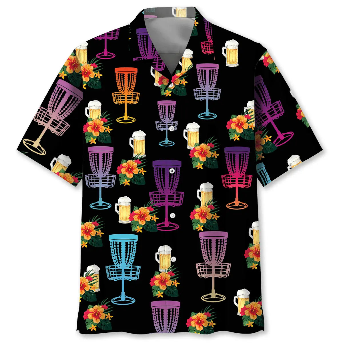 Hawaiian Shirt / Adults / S Disc Golf Beer Hawaiian Shirt