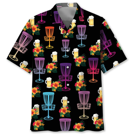 Hawaiian Shirt / Adults / S Disc Golf Beer Hawaiian Shirt